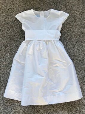 White Satin Girls' Party communion flower girl Dress size 4t